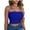 Blue, variant on SMihono Womens Tops Summer Dressy Casual Women's Solid Color Summer Fashion Casual Top Tube Top Strapless Blouse Oversize T-Shirt for Women