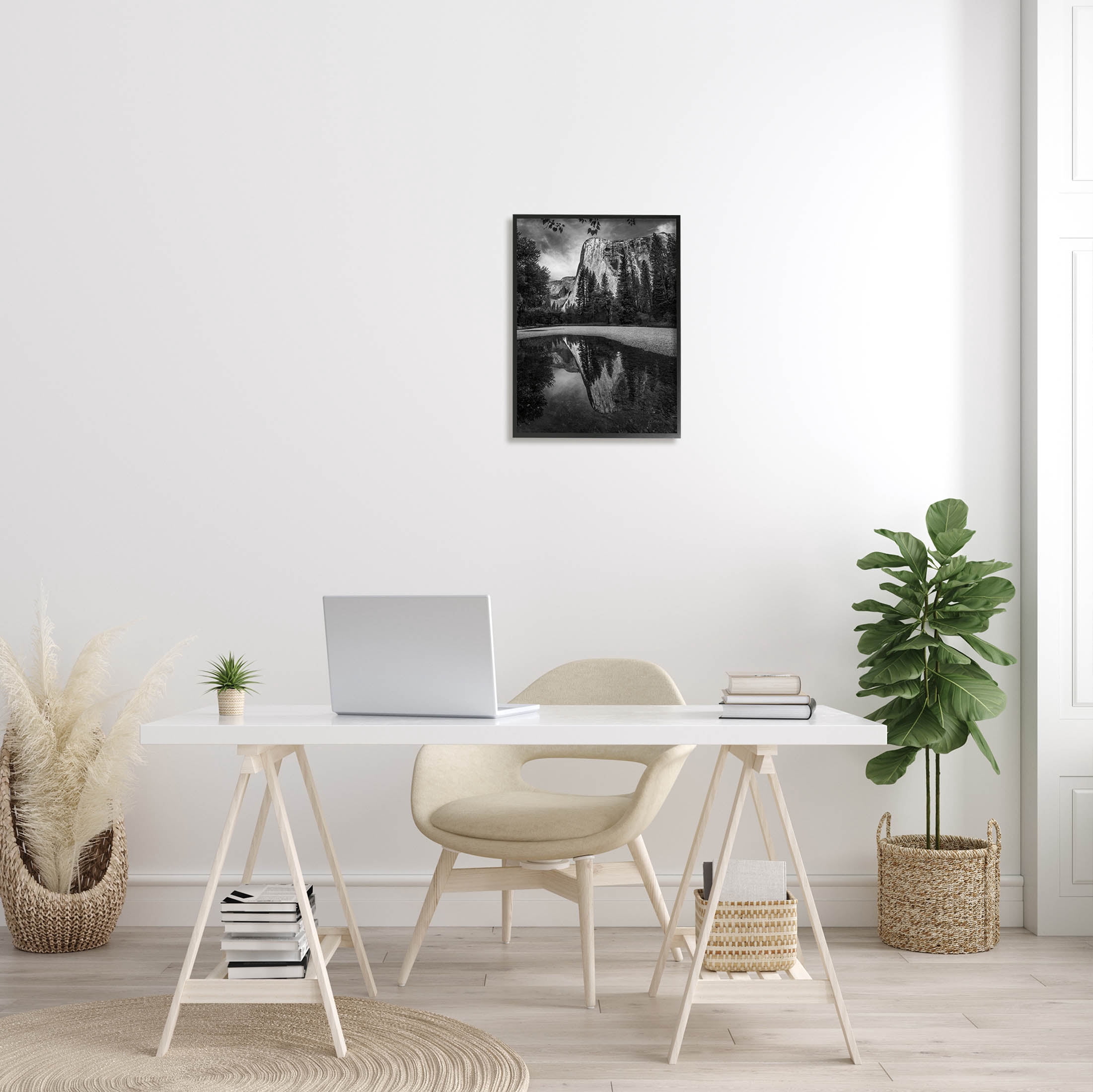 Stupell Industries Yosemite Wildlife Nature Reflection Photograph Black Framed Art Print Wall Art, Design by Andre Eichman
