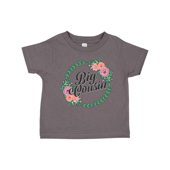 Inktastic Big Cousin with Flower Circle Girls Toddler T-Shirt