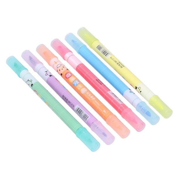 Rotuladores Resaltadores, Bolígrafos Con Punta De Cincel De Diferentes Colores Con Caja De Plástico Para Pintura Artística Para Cómics Para Graffiti Para Libros Para Colorear