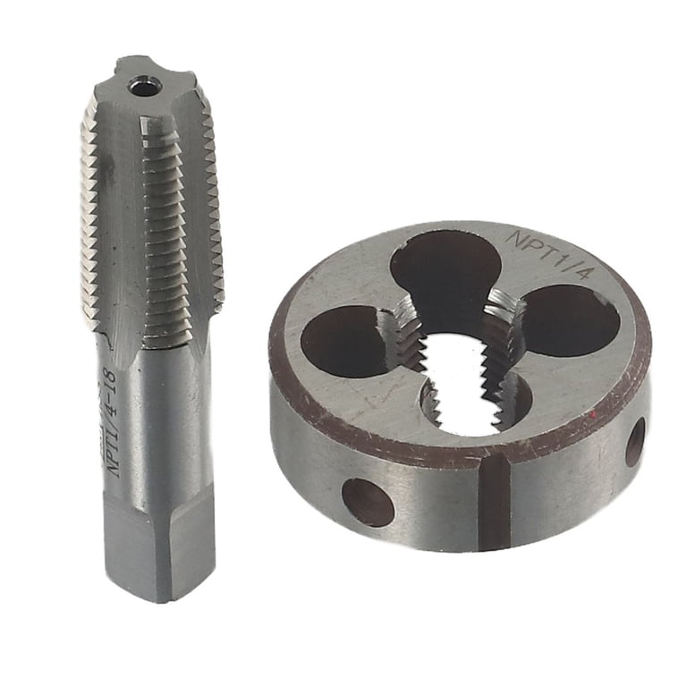 HSS 1/4-18 NPT Tap & 1/4-18 NPT Die Right-Hand Set Metalworking-Supplies