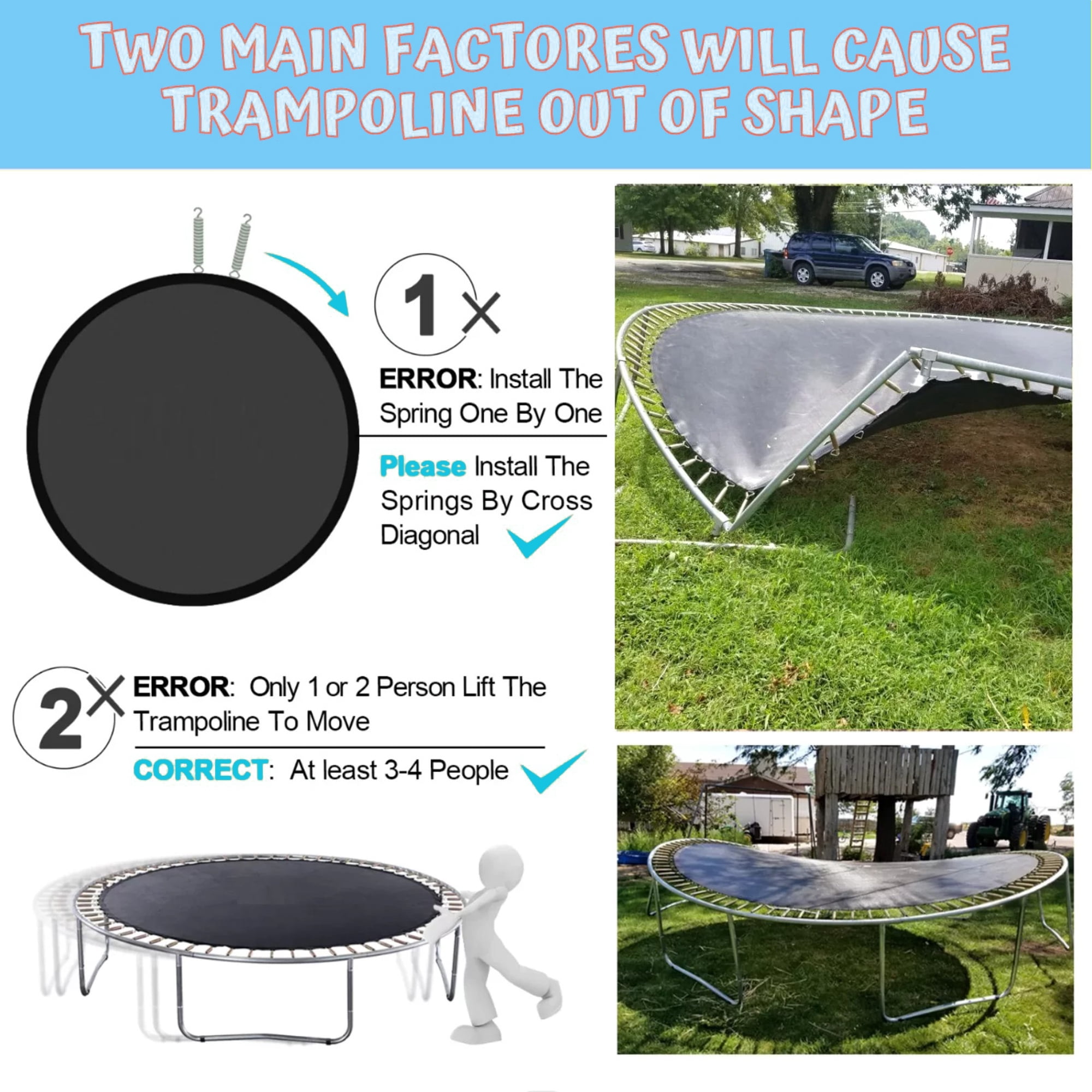 Shengchao Trade 10FT Recreational Trampoline with Enclosure Net and Ladder, Outdoor Anti-Rust, ASTM Approved