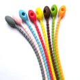thumbnail image 3 of Organizador de gestión de bridas de silicona reutilizable con clip para bolsa de corbata de silicona colorida (24 piezas) Botao, 3 of 5