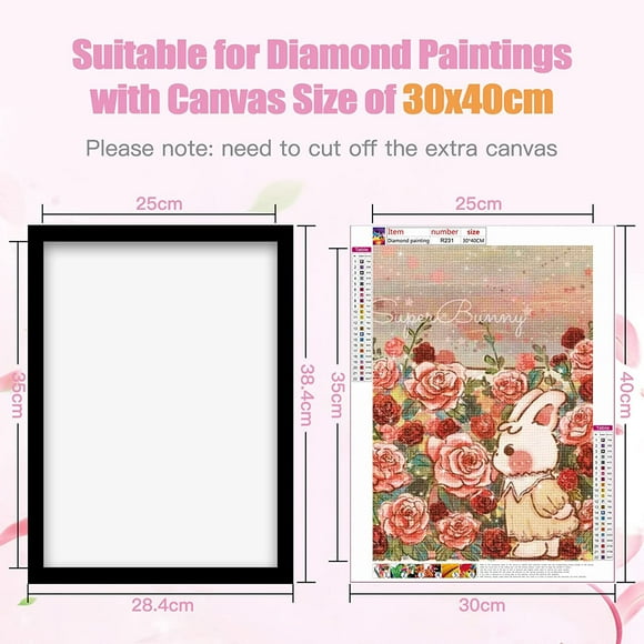 Yeacher Diamond Art Frame Magnetic Photo Frame 30*40cm Photo Frame Diamond Painting Office Decorative Picture