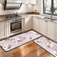 thumbnail image 3 of Kitchen Rugs Sets Of 2,Pioneer Flower Floral Print Pattern Anti Fatigue Kitchen Mat Rugs Non Slip Washable,Decorative Kitchen Floor Mats for Kitchen,Sink,Laundry,17"x47"+17"x47", 3 of 5