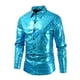 thumbnail image 2 of Playeras Oversize Hombre Camisa De Vestir Para Hombre Camisa Abotonada Con Cara Brillante Ropa Camiseta Con Solapa Con Cara Brillante Camisa, 2 of 9
