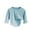 Light Blue, variant on Darzheoy Boys Girls Long Sleeve Shirts 1-8 Years Kids Round Neck Button Up Tshirts Lightweight Fashion Tops