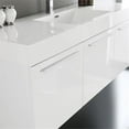 thumbnail image 6 of Fresca Vista 60" White Wall Hung Single Sink Modern Bathroom Vanity w/ Medicine Cabinet, 6 of 6