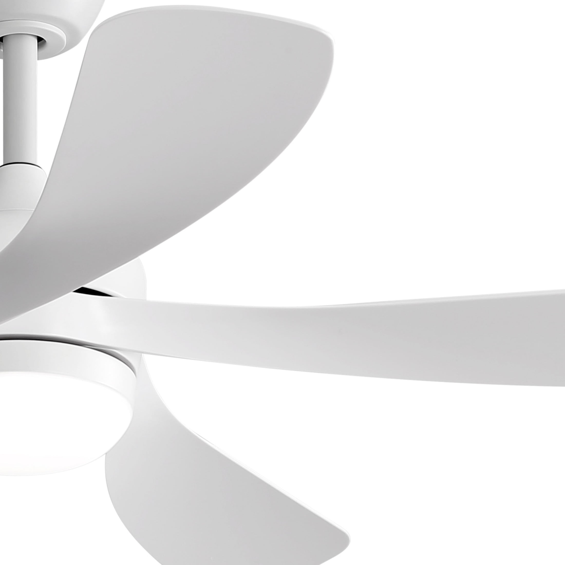 Sofucor 52" White Ceiling Fans with Lights,Modern,Low Profile,3 Downrods,5 Blades,3-Color LED Light,Quiet Reversible DC Motor for Living Room,Bedroom,Patios