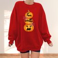 thumbnail image 2 of HKEJIAOI Halloween Hoodies for Femmes Manches Longues Col Rond Imprimé Graphique Moderne Halloween Célébration Esthétique Rouge-3, 2 of 4