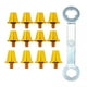 thumbnail image 4 of 12 x Clavos para zapatos de fútbol Tacos de fútbol M5 Tacos de rugby Clavos universales para atletismo Oro con llave, 4 of 8