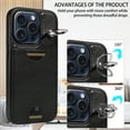 thumbnail image 5 of Allytechgroup Wallet Phone Case for iPhone XS Max with Stand, RFID Blocking PU Leather Shockproof Cover with Kickstand & Credit Card Slot Drop Protection for iPhone XS Max, Black, 5 of 10