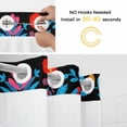 thumbnail image 5 of Spring Floral No Hook Shower Curtain Waterproof, Bathroom Curtains with Snap in Liners and See Through Top Window, Modern Abstract Art Birds Hotel Style Bathtub Curtains Shower 54"Wx78"L, 5 of 8