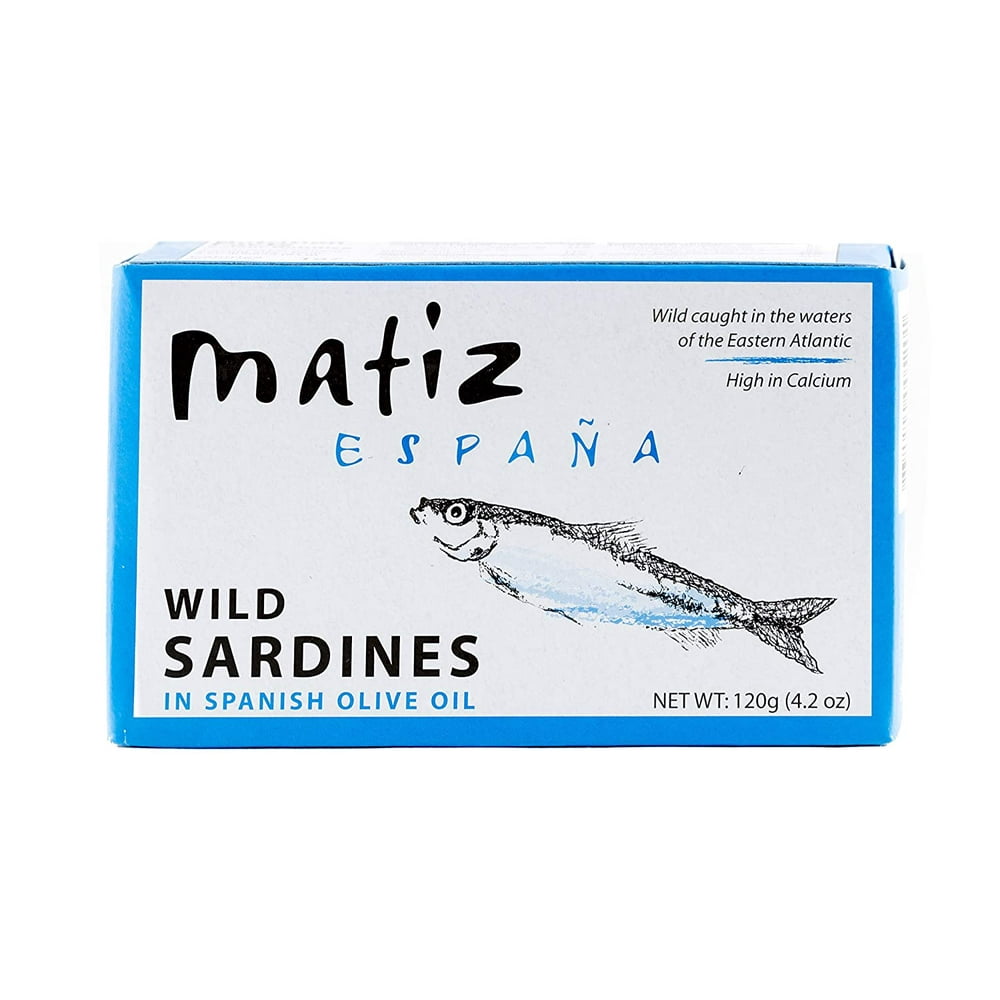 Matiz Sardines in Olive Oil, 4.2 Ounce Can (Pack of 5) Spanish Gourmet