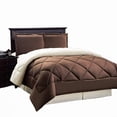 thumbnail image 6 of 3pc Down Alternative Reversible Comforter Set Brown and Cream King Size, 6 of 6