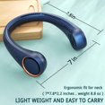 thumbnail image 5 of Portable Neck Fan, Personal Neck Fan Bladeless Rechargeable Mini Ultra-Quiet Adjustable Hands Free Wearable 3 Speed Cooling Air Conditioner Neck Fan for Women Men Outdoor Travel Sports, 5 of 6