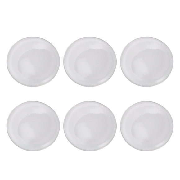 6 topes de puerta transparentes, protectores de pared, protectores de manija de puerta redondos.