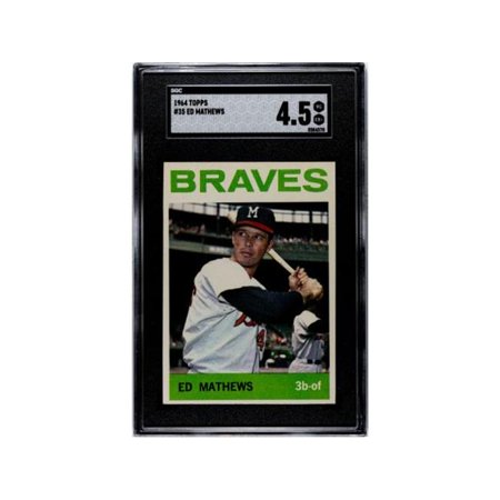 Athlon CTBL-037865 Major League Baseball Milwaukee Braves Eddie & Ed Mathews 1964 Topps Baseball Card - No.35 - SGC Graded 4.5 VG-EX Plus