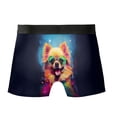 thumbnail image 2 of Hippie Pomeranian Portrait oil painting Watercolor Tie-dye Vintage All Over Print Boxer Briefs Underwear for Men Dad Pom Dog Lover Gifts - 00015, 2 of 6