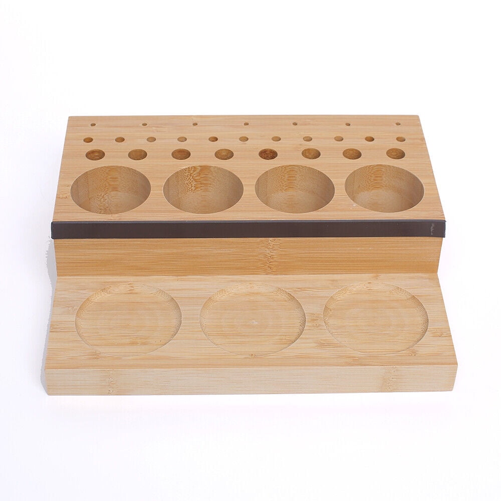 Kylebooker Fly Tying Fishing Kit Tool Organizer - Wooden Fly Fishing Desk for 12 Fly Fishing Tools - Store Fly Tying Materials, Scissors, Bobbin, Thread