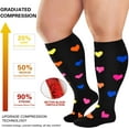 thumbnail image 4 of 4 Pairs Plus Size Compression Socks for Women & Men Wide Calf 20-30mmhg Extra Large Support Socks for Nurses Circulation, 4 of 7
