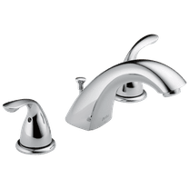 Delta Classic Two Handle Widespread Bathroom Faucet with Metal Drain Assembly in Chrome 3530LF-MPU
