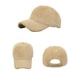 thumbnail image 4 of HAPIMO Fluffy Furry Winter Hats for Women Solid Baseball Cap Casual Comfy Fleece Warm Hat for Outdoor Travel Hiking Beige Free Size, 4 of 7