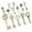 Ancient bronze, variant on Giaone Pack of 13 Assorted Retro Key Metal Material for Daily Key Management