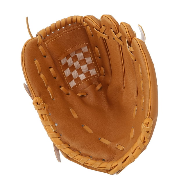 Guante de béisbol ergonómico de cuero sintético, manoplas de béisbol suaves, guantes de béisbol profesionales para fildeo, guantes de softbol para jóvenes y adultos, 12,5 pulgadas, color marrón