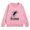Pink, variant on Coerni Crewneck Preppy Sweatshirts for Girls Graphic Print Personalization Long Sleeve Pullovers Back to School Casual Clothes