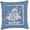 Medium Gray, Blue / Ingrave, variant on Hauteloom Newmilns Throw Pillow