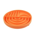 thumbnail image 2 of Slow Feeder Dog Bowls, Puzzle Silicone Dog Feeding Bowls with Suction Cups, Anti-Choking, Non-Slip Design, Reduces Boredom, Anxiety, Ideal for Medium to Small Dogs & Cats(Saffron,7.9"), 2 of 6
