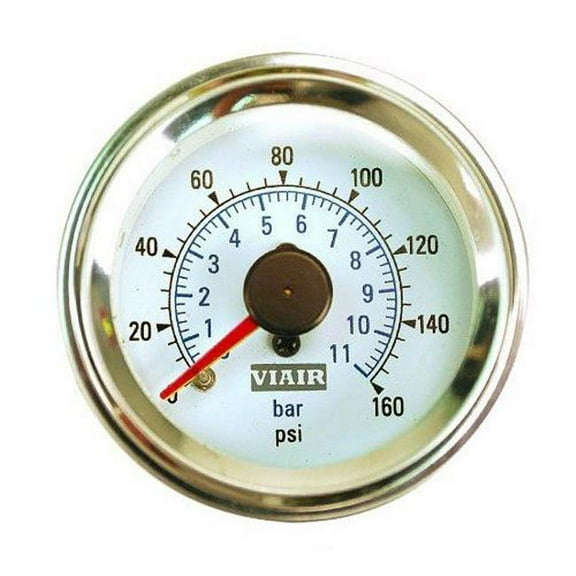 VIAIR  2.0'' White Face Illuminated Single Needle Gauge