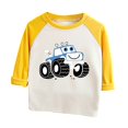 thumbnail image 4 of Ruyang Toddler Girls Boys Long Sleeve Shirts Cartoon Car Printed Kids Raglan Tees Crewneck Pullover Spring Fall Casual Outfits, 4 of 4