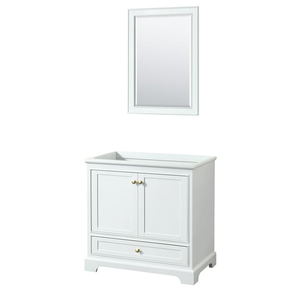 Wyndham Collection Wcs202036scxsxxm24 Deborah 35-1/4" Free Standing Single Wood Vanity