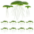 thumbnail image 3 of GOOHOCHY 8 bolsas de lentejas de agua flotantes: miniplantas flotantes artificiales para acuario, lentejas de agua artificiales realistas, decoraciones de plástico para peceras., 3 of 7