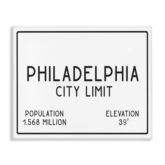 Stupell Industries Industrial Philly City Limit Canvas Art, 40 x 30, by Lil' Rue