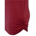 thumbnail image 4 of KOGMO Womens Short Sleeve Solid Basic Tunic Top Tee with Side Shirring, 4 of 6
