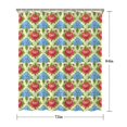 thumbnail image 5 of Pioneer Flower Floral Print Pattern Shower Curtain 72"x84", Bathroom Decorative Shower Curtain Set with 12 Hooks, Waterproof Washable, 5 of 6