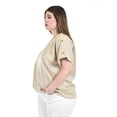 thumbnail image 2 of Blusa de lino con botones Roman Fashion / Tallas Extras, 0320 (Beige) beige 38, 2 of 6