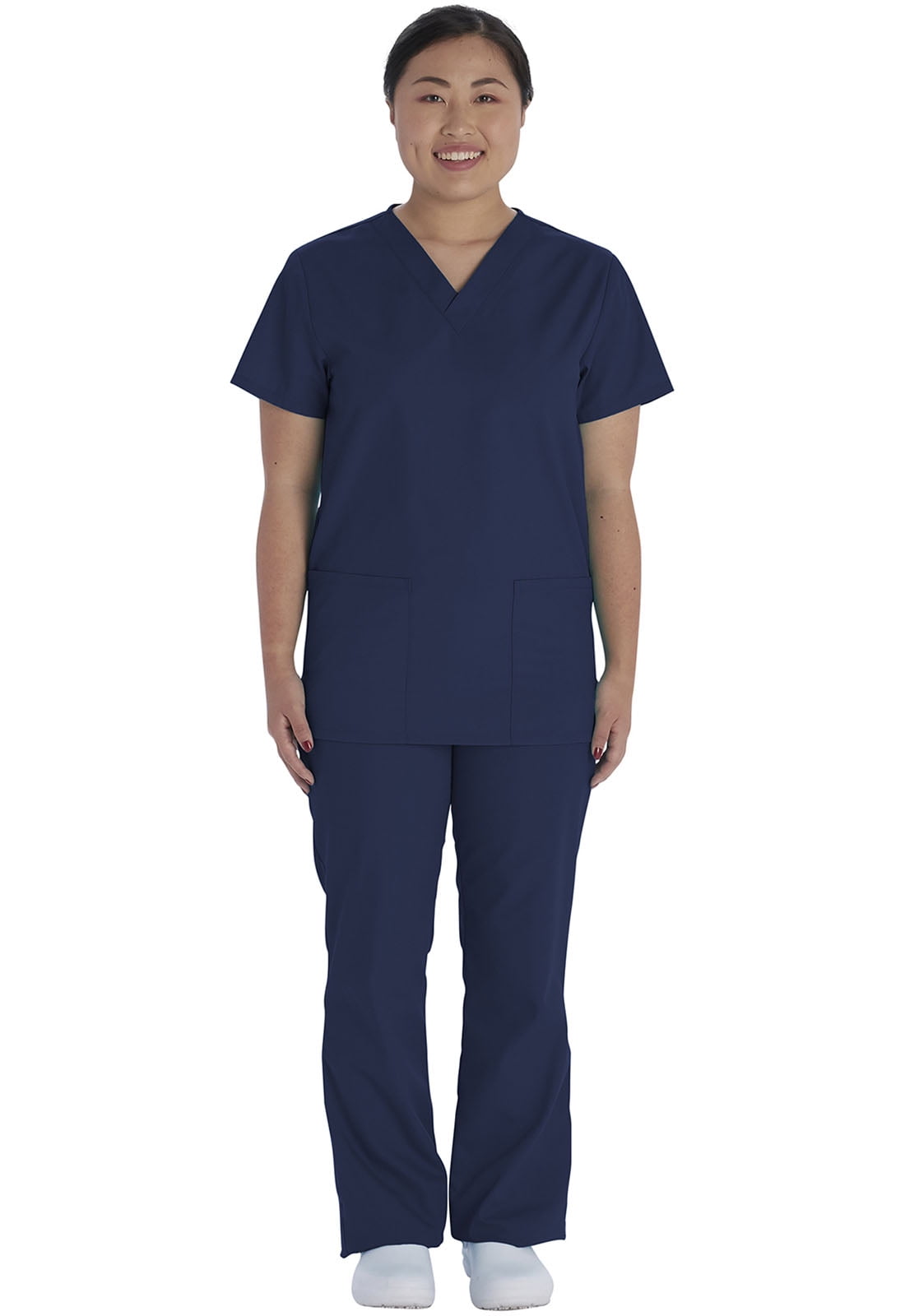 Vital Threads Men and Women Scrubs Set VNeck Top Drawstring Pant
