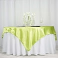thumbnail image 2 of Efavormart Pack of 5 | 72" SATIN Square Tablecloth Overlay For Wedding Catering Party Table Decorations Lime Green Square Tablecloth Cover, 2 of 9