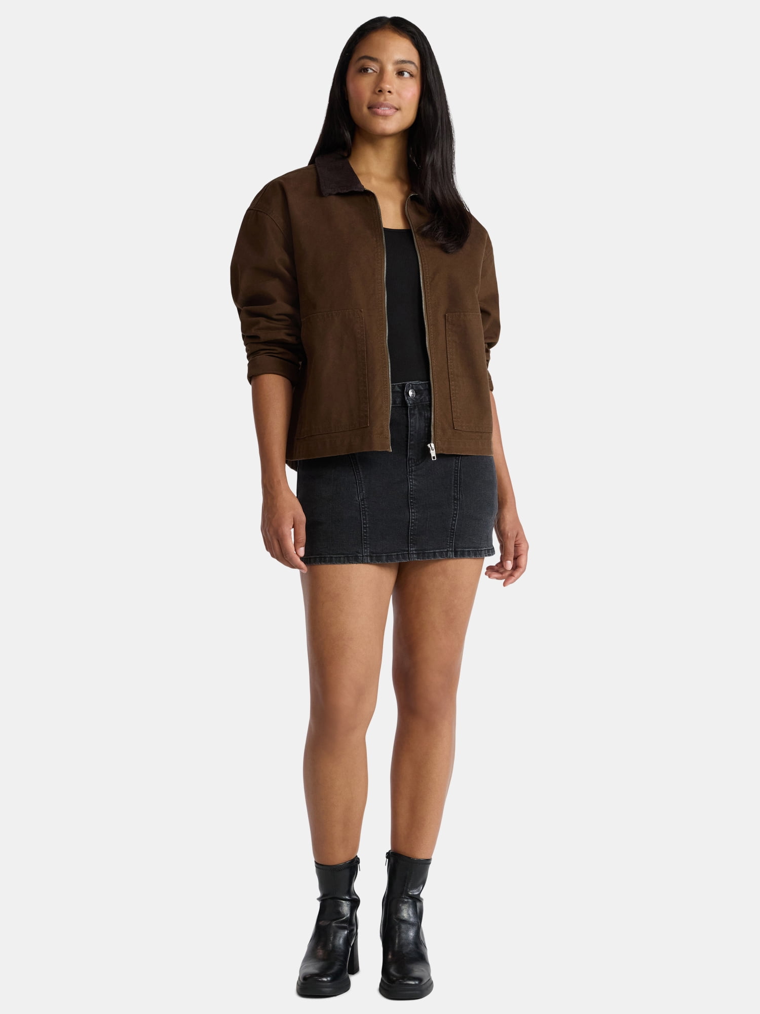 Madden NYC Women's Cotton Canvas Utility Jacket, Sizes XXS-XXL