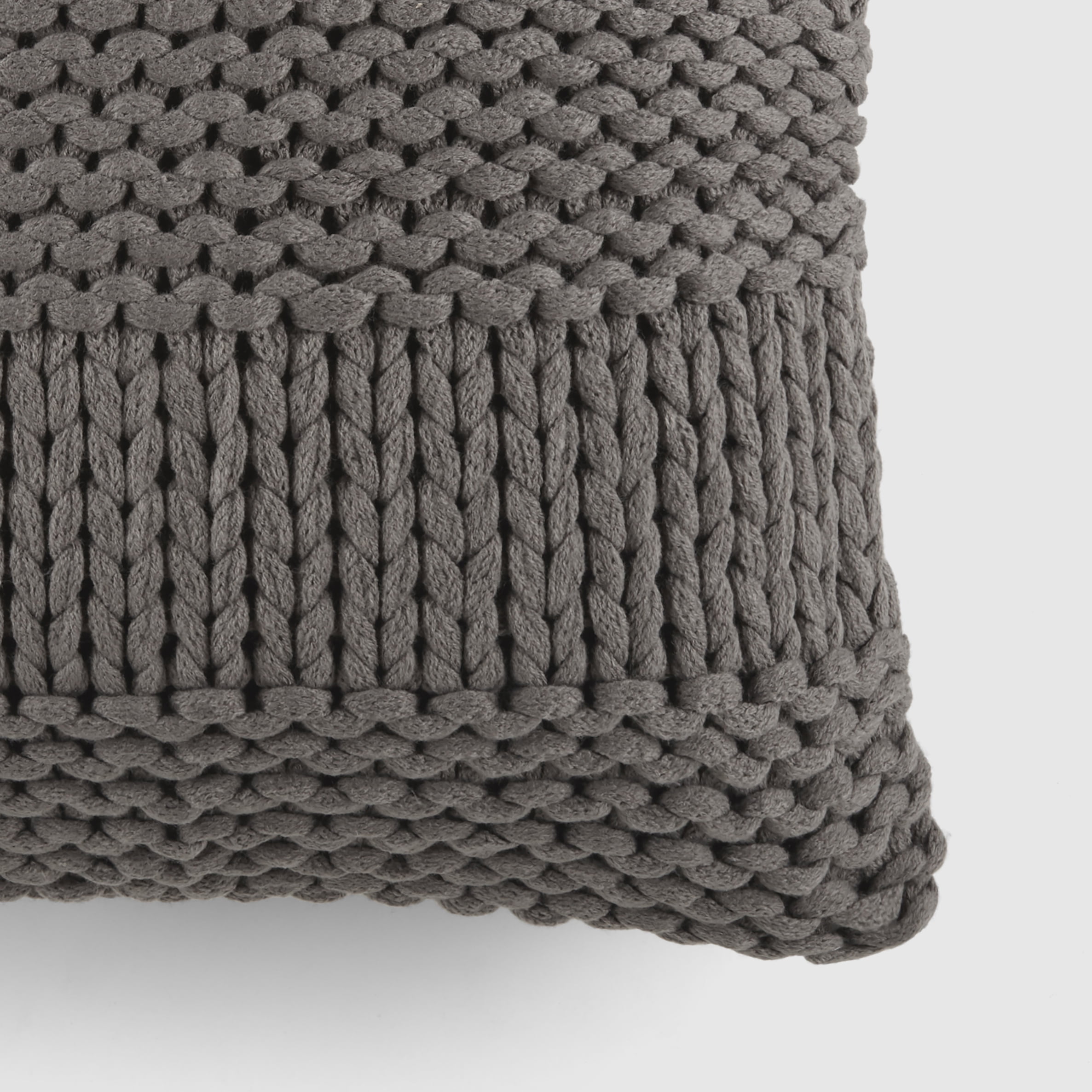Noble Linens Decor Throw Pillow in Cozy Chunky Knit Fabric