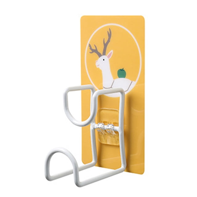 Gancho sin agujeros para montaje en pared, gancho sin agujeros con dibujos animados para cocina, gancho sin costuras, gancho para toalla de baño, aspecto llamativo