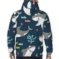 thumbnail image 5 of Bingfone Friendly Smiling Sharks Men'S Drawstring Hoodie Long Sleeve Pocket Sweatshirts-Xx-Large, 5 of 9