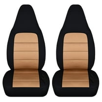Designcovers Fits 2001-2005 Mazda MX-5 Cotton Miata Seat Covers:Black and Tan
