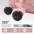 thumbnail image 6 of Zimtown 2 Piece Luggage Set, 20" Carry-On Expandble ABS+PC Luggage Hardside Lightweight Suitcase, 14" Mini Cosmetic Cases, Rose Gold, 6 of 10
