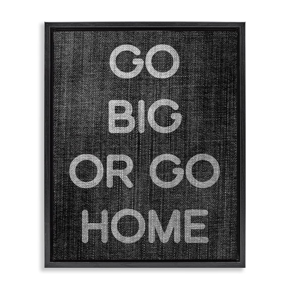 Stupell Industries Contemporary Black Floating Frame Canvas Art, 17 x 21, by Lil' Rue