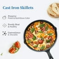 thumbnail image 4 of TINANA 10 inch Pre-Seasoned Cast Iron Skillet with Handle and Dual-Use Insulating Pad, 4 of 7